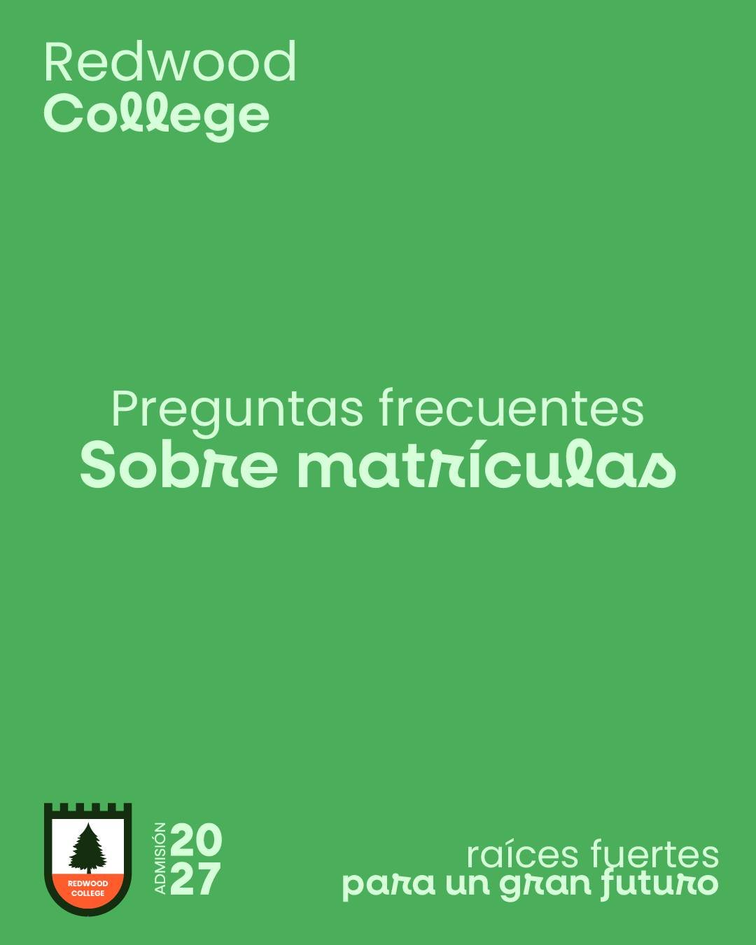 Proceso de matrícula 2027